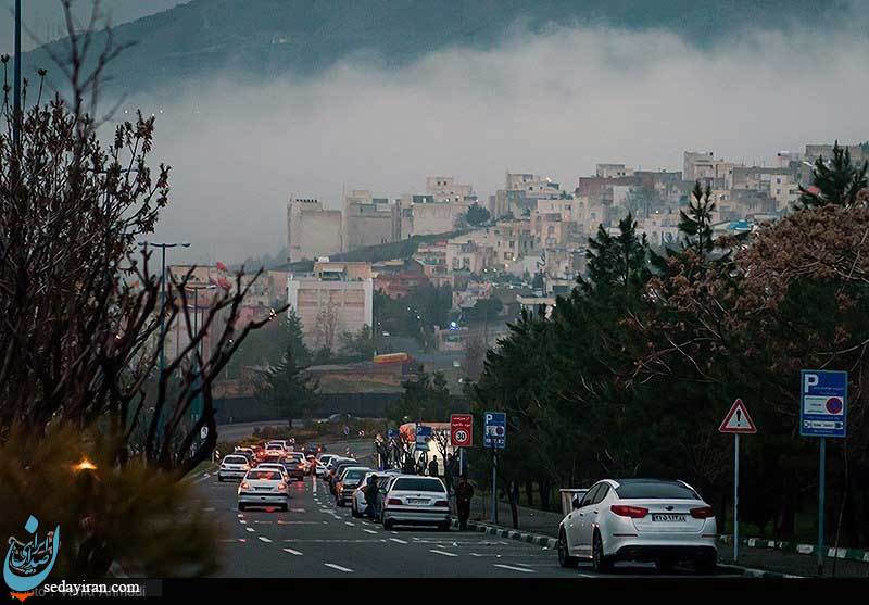 (تصاویر) تهران در مه