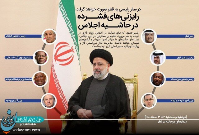 برنامه رئیسی در دیدارهای دوجانبه با سران کشور میزبان در قطر