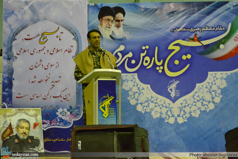 (تصاویر) گردهمایی بزرگ اقتدار بسیجیان لارستان برگزار شد
