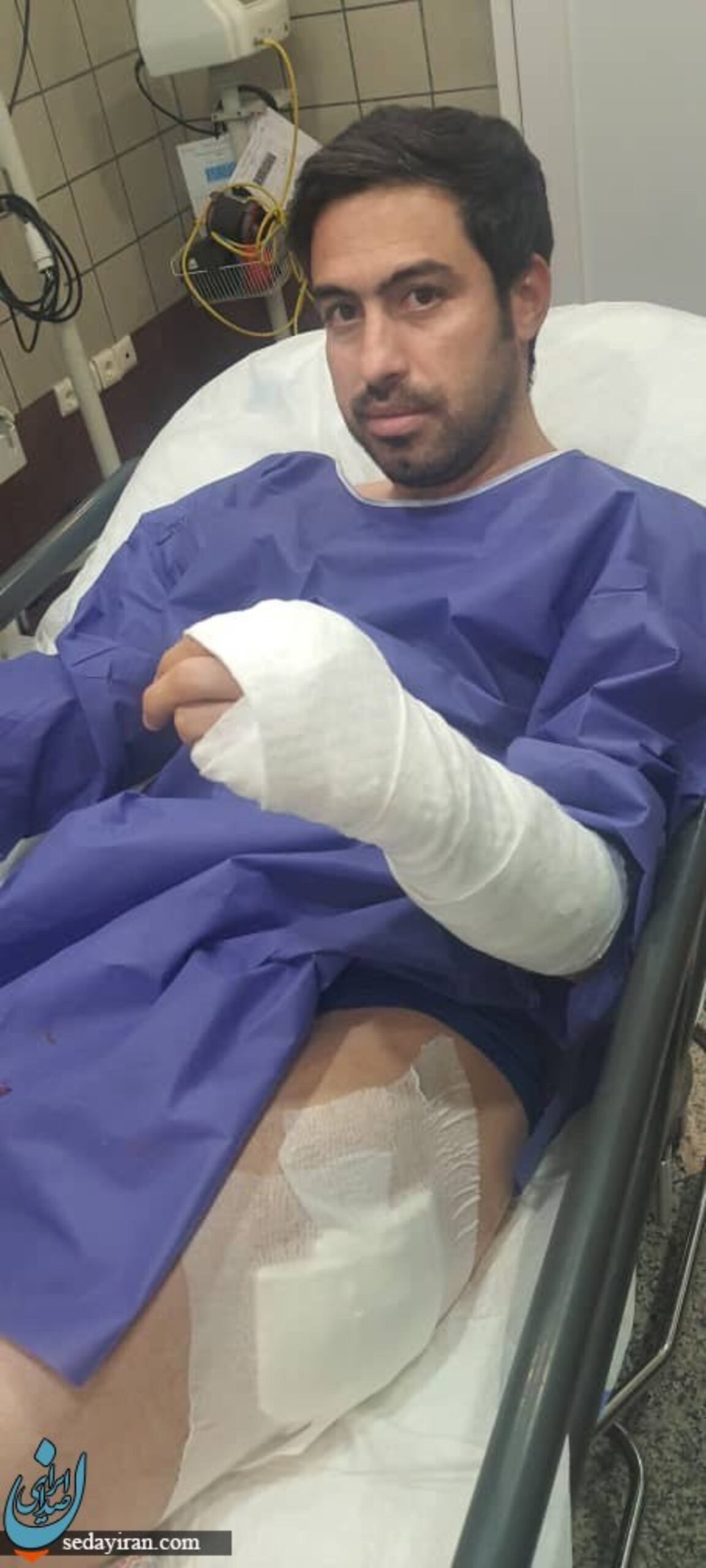 خسرو حیدری چاقو خورد عکس