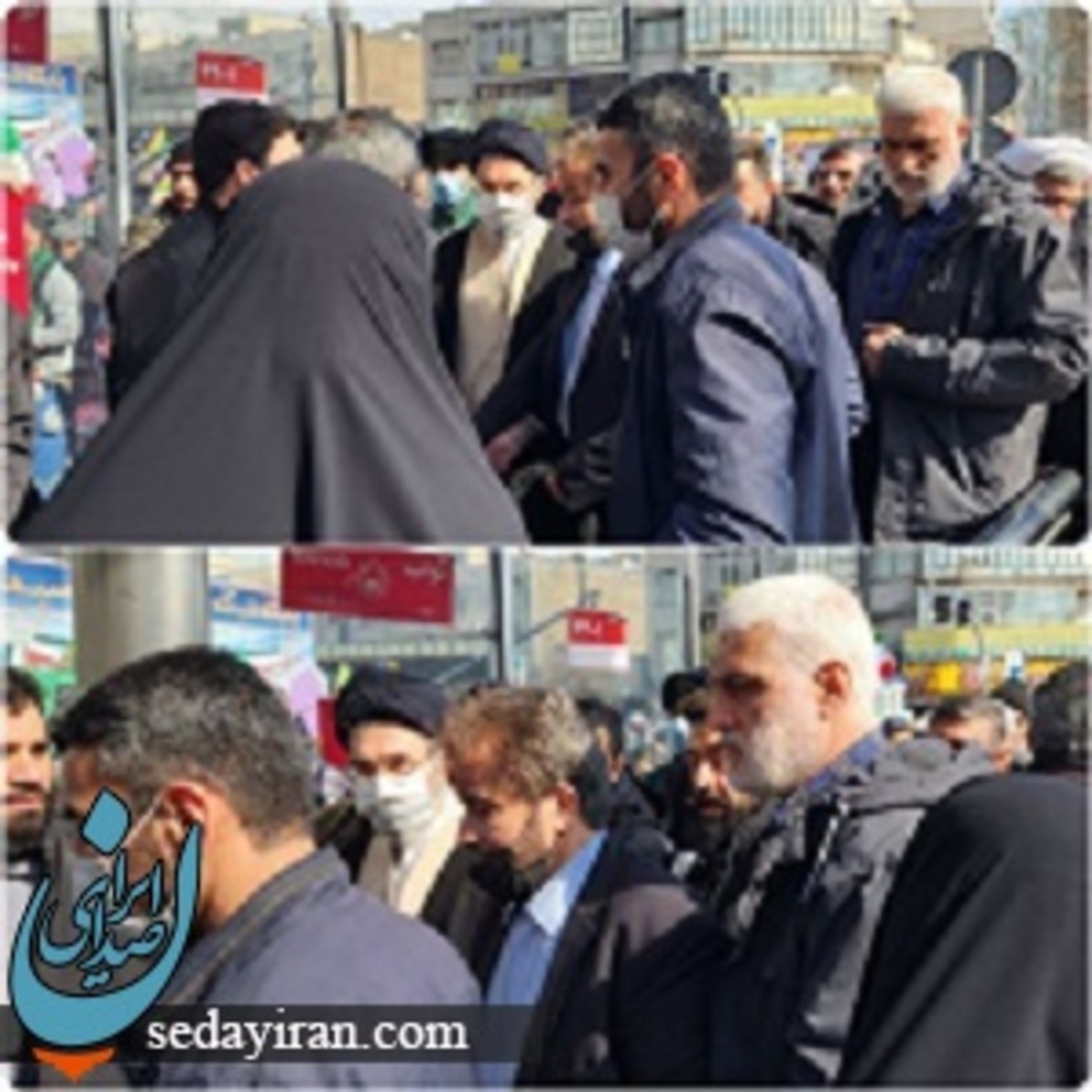(تصاویر) حضور فرزند رهبر انقلاب در راهپیمایی 22 بهمن