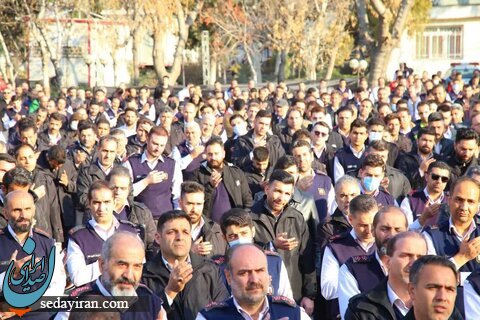 (تصاویر) تشییع پیکر آتش نشان شهید قریب رضا دارابی در محله چیذر