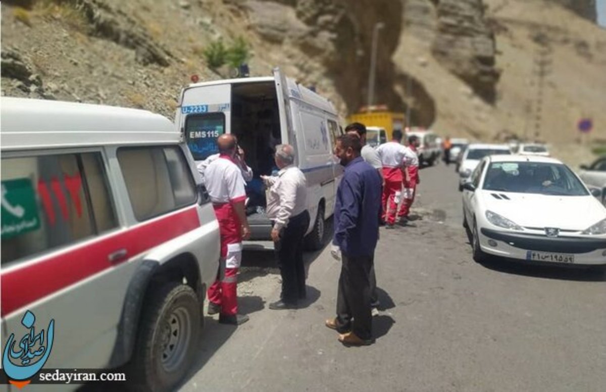 تصادف خونین در چاده چالوس با یک کشته و 7 مصدوم