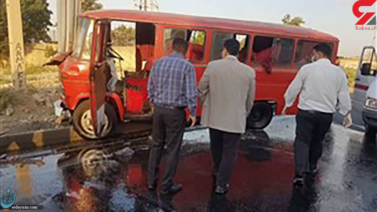 واژگونی خونین مینیبوس در پارک کوهستان کرمانشاه مصدومیت 5 نفر