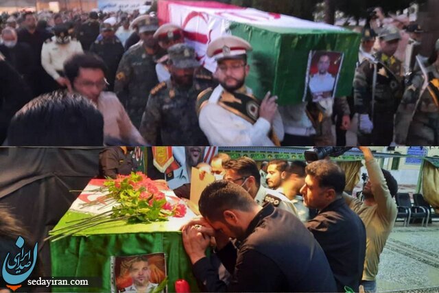 مراسم وداع با پیکر شهید محمد جواد رحیمی در دامغان