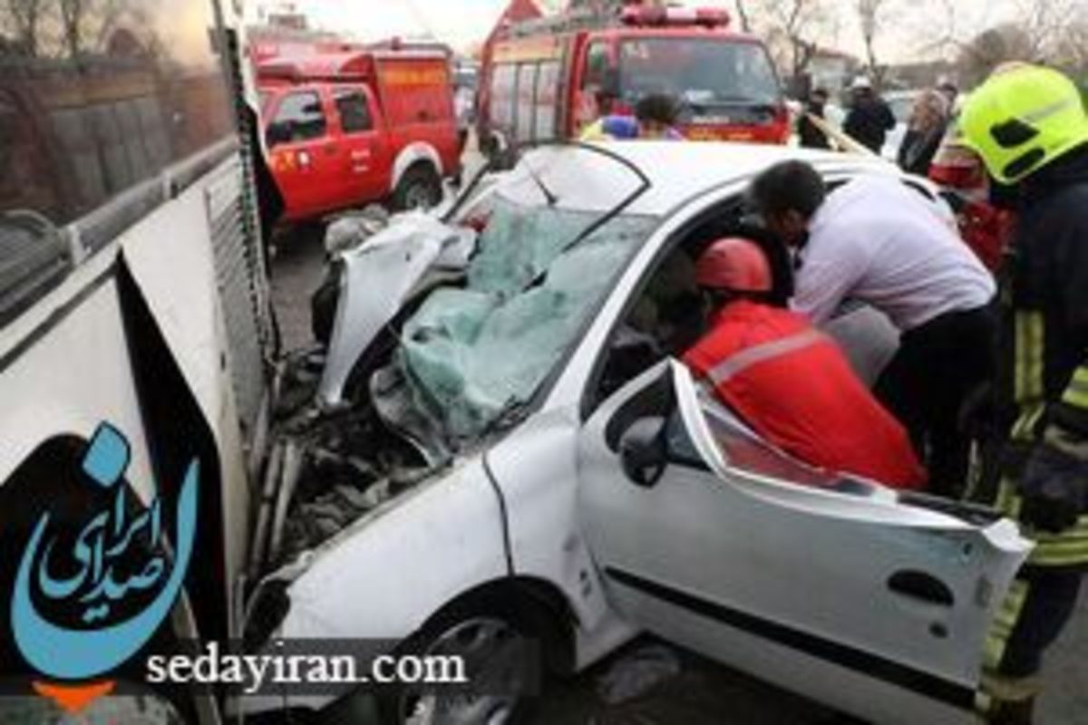 تصادف شدید اتوبوس با ۲۰۶ در ایلام فوت ۴ نفر