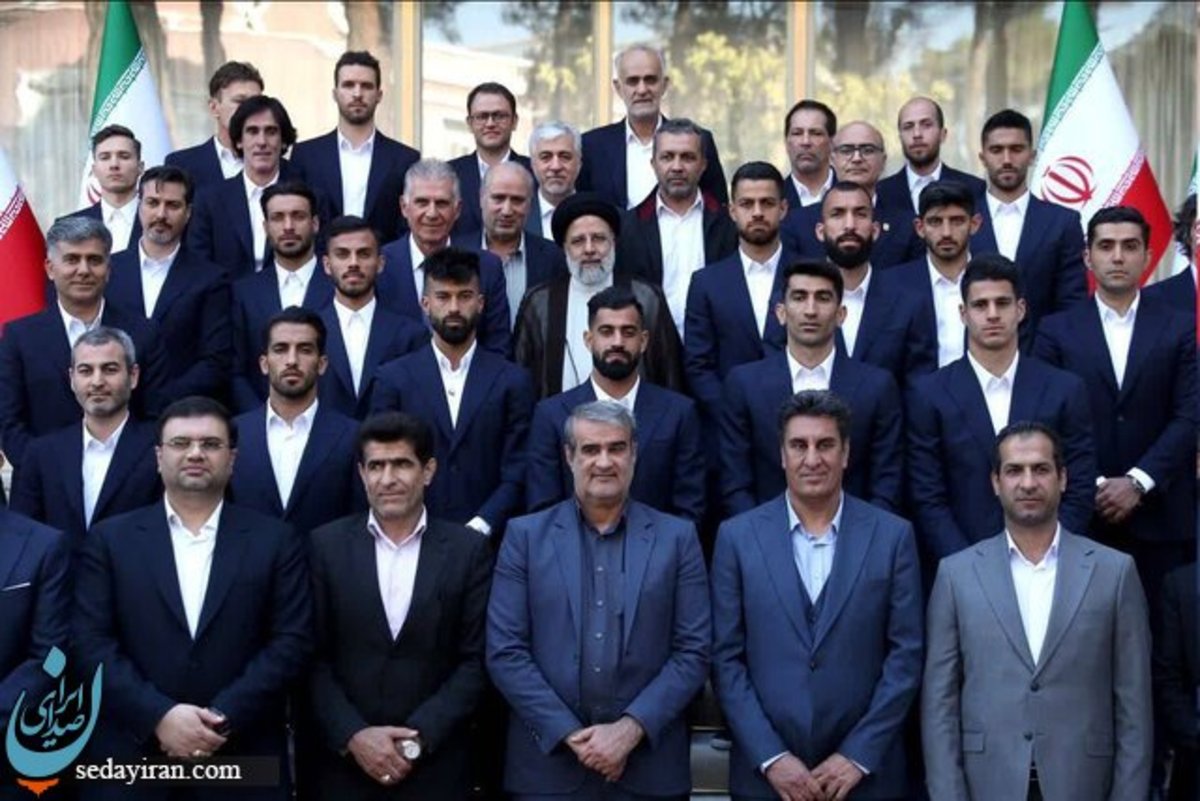 بدرقه ملی پوشان فوتبال ایران با حضور رئیسی