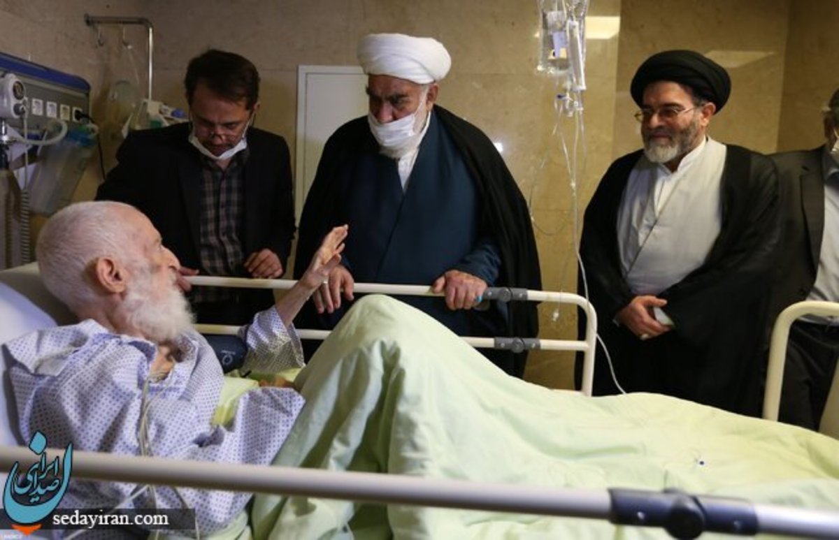 حجت الاسلام گلپایگانی به عیادت آیت الله شبیری رفت