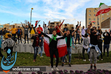 (تصاویر) شادی مردم اردبیل پس از پیروزی تیم ملی ایران
