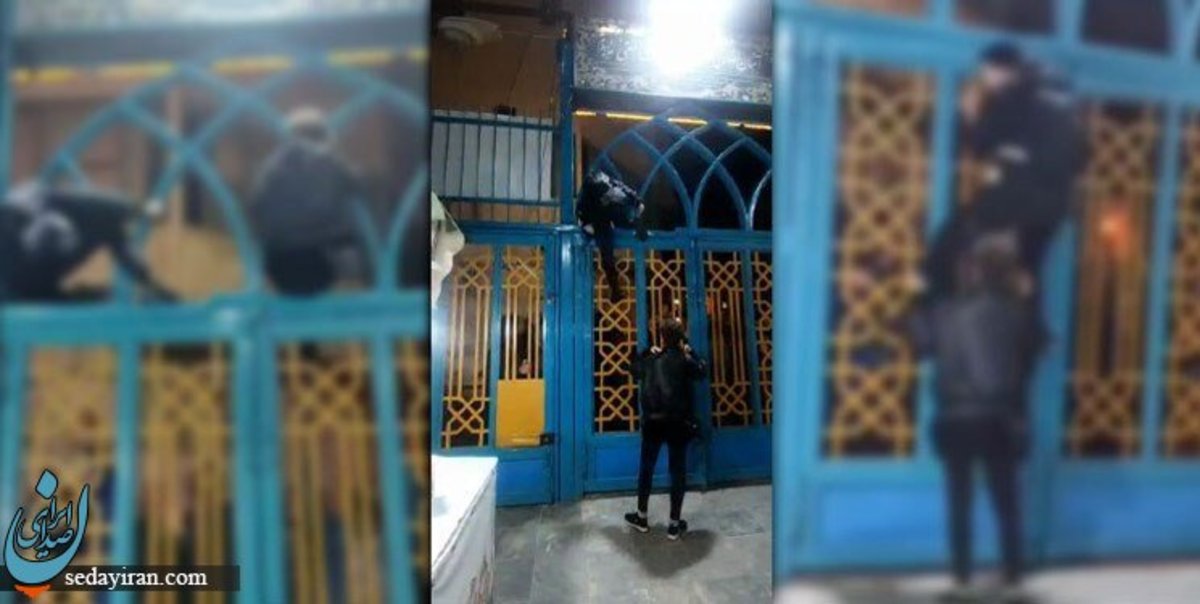 ماجرای درگیری و بالا رفتن دو دختر بدحجاب از درهای امامزاده‌ای در همدان