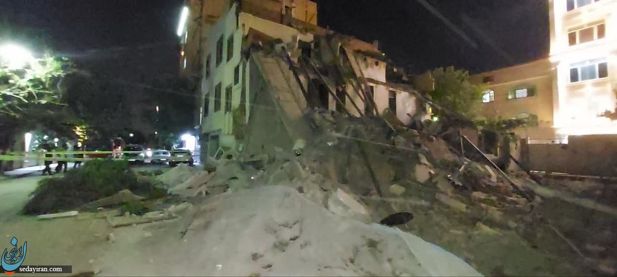 ریزش منزل مسکونی 3 طبقه در مشهد در پی گودبرداری جزیبات