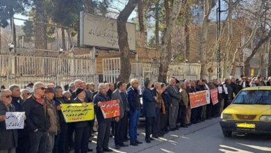 تجعع اعتراضی بازنشستگان در کرمانشاه