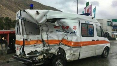 حادثه برای اورژانس ۱۱۵ قم در جاده کهک - قم ؛ یک نفر جان باخت
