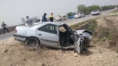تصادف مرگبار در جاده اهواز به امیدیه با 4 کشته