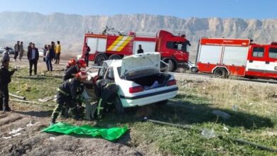 واژگونی مرگبار پژو پارس در الیگودرز
