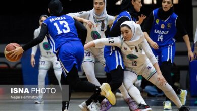 مرحله نیمهنهایی لیگ برتر بسکتبال بانوان؛ تیم آکادمی سحر - پالایش نفت آبادان (+عکس)