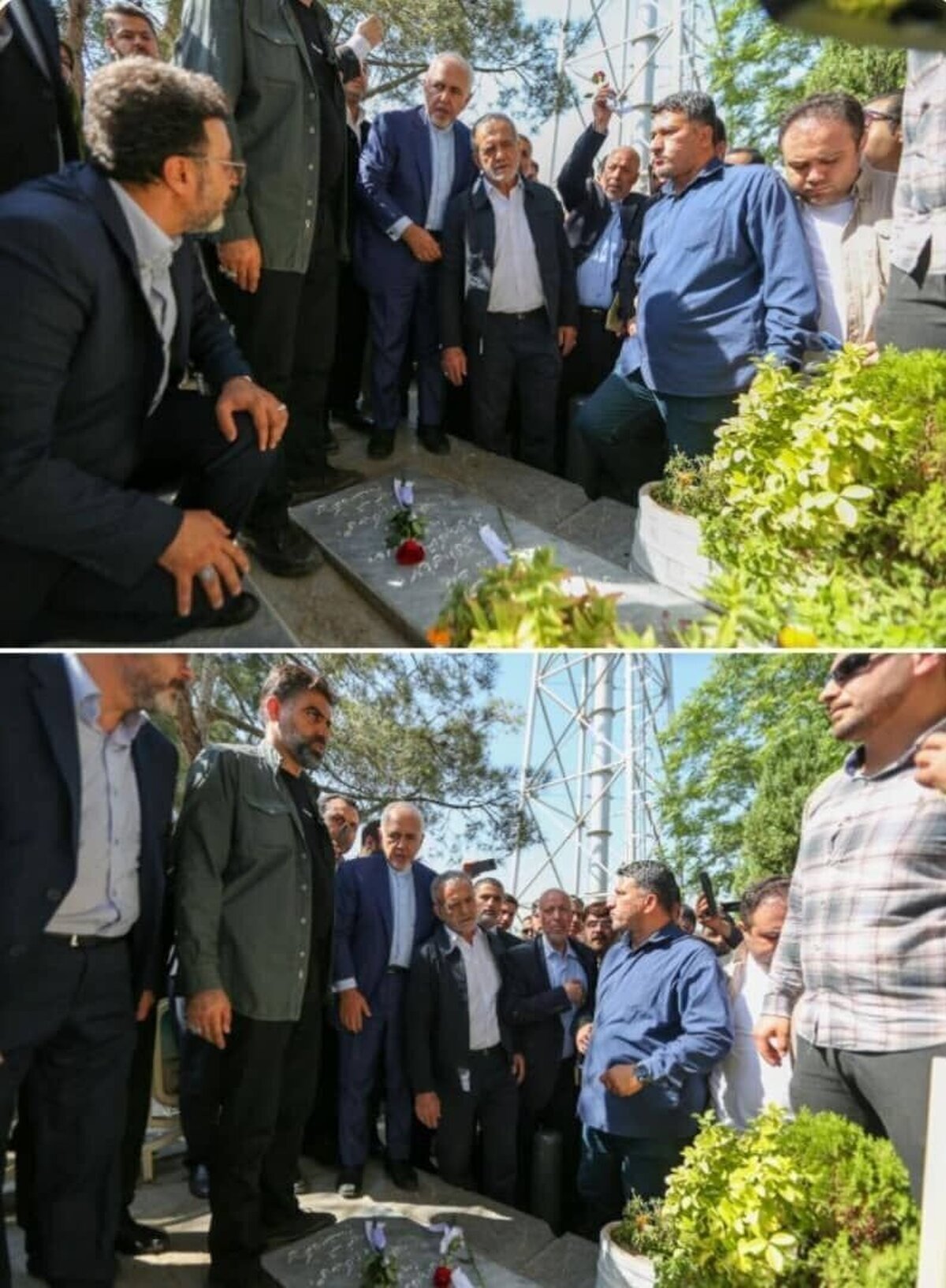 پزشکیان و ظریف بر مزار قربانیان هواپیمای اوکراینی (+عکس)