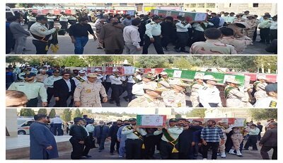 برگزاری مراسم تشییع پیکر شهدای حادثه تروریستی تفتان در زاهدان
