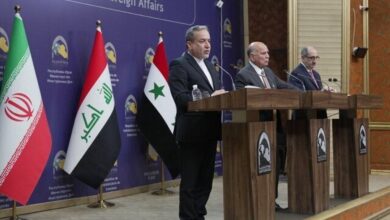 کنفرانس خبری مشترک وزرای خارجه ایران، عراق و سوریه