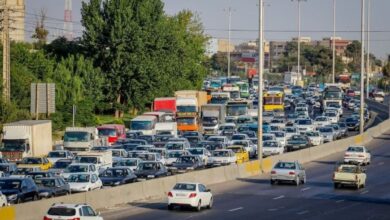 وضعیت ترافیکی جاده های کشور- 16 فروردین؛ترافیک سنگین در آزادراه تهران - کرج - قزوین؛ ممنوعیت تردد درجاده کندوان