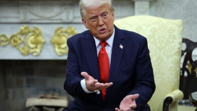 متوقف شدن نشست خبری ترامپ هنگام تکرار ادعا‌ها علیه ایران