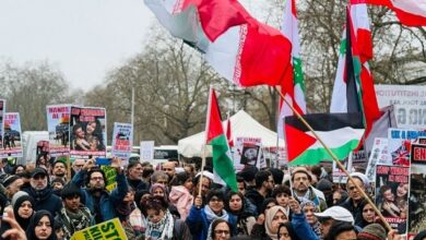 برگزاری راهپیمایی روز جهانی قدس در لندن برای حمایت از مردم فلسطین