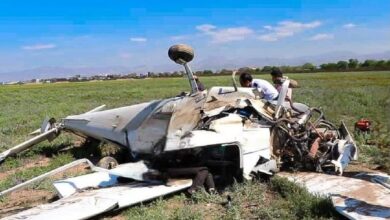 سقوط بالگرد آموزشی در فرودگاه قزوین با چند مصدوم