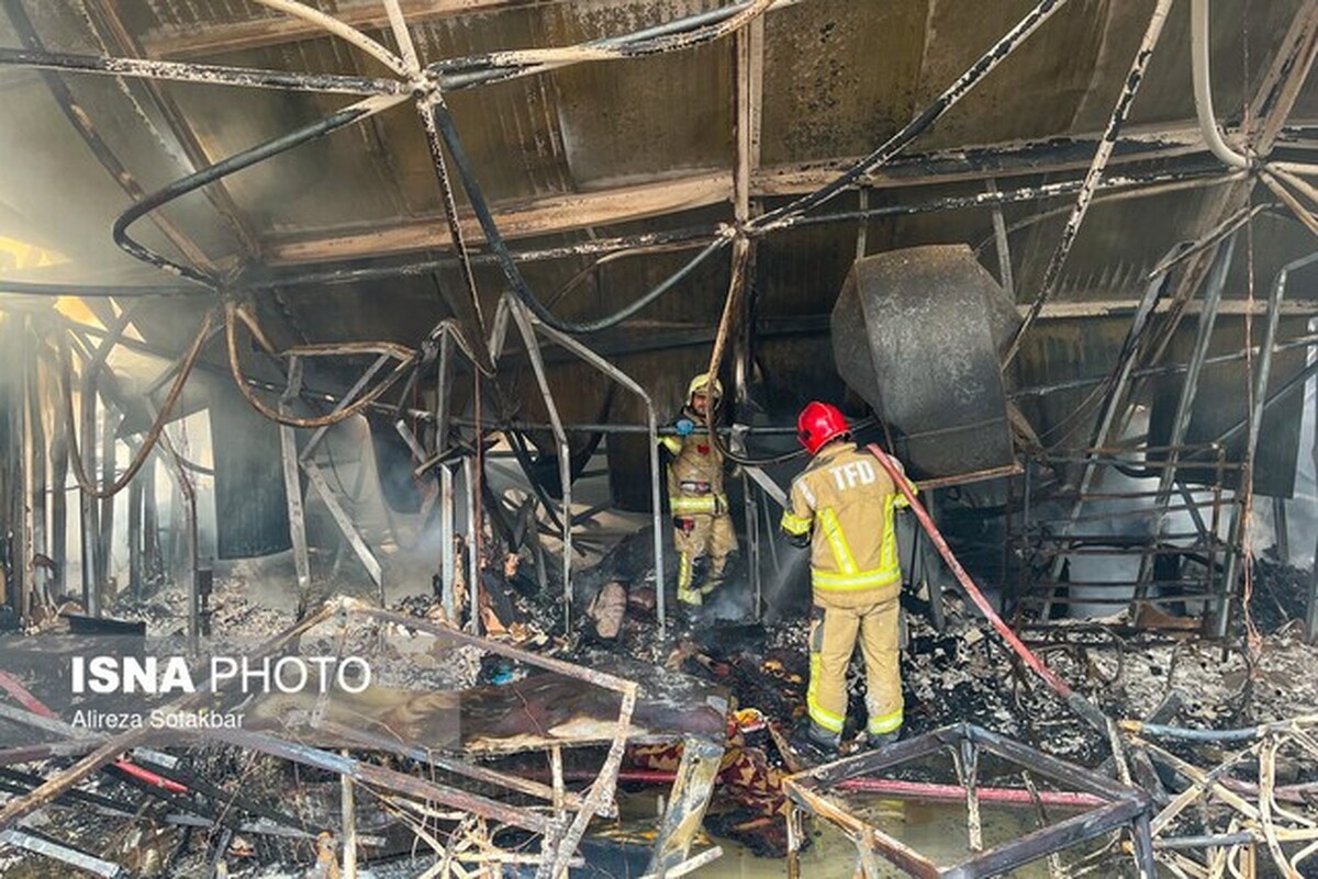 علت حادثه حریق در بازارچه جنت آباد در دست بررسی است