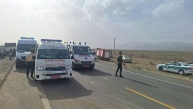 تصادف 2 خودرو در محور شادمهر به کاشمر با 3 کشته