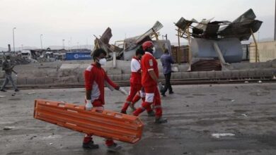 حضور 16 تیم امدادی هلال‌احمر در حادثه بندر شهید رجایی