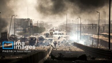 تصاویر جدید از انفجار در «اسکله شهید رجایی» (+عکس)