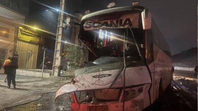 تصادف اتوبوس و کامیون در محور جاجرود با 12 مصدوم