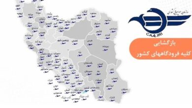 بازگشایی فرودگاهها برای پروازهای داخلی و خارجی کشور