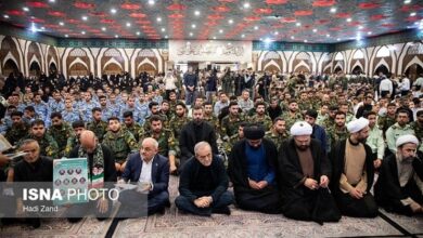 آیین گرامیداشت شهدای اقتدار پلیس در جنگ ۱۲ روزه (+عکس)