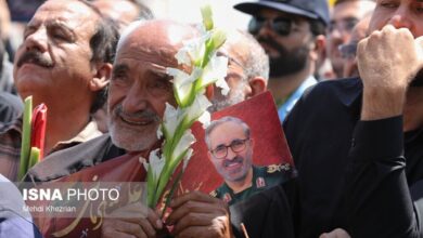 تشییع پیکر سپهبد شهید علی شادمانی - همدان (+عکس)