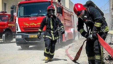 جزئیات آتش سوزی در انبار ضایعات شرکت آب و فاضلاب کرمانشاه (+عکس)