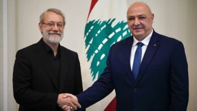 دیدار لاریجانی با رئیس‌جمهور لبنان