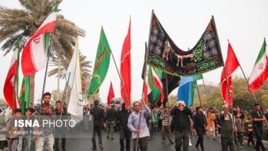 مراسم پیاده‌روی جاماندگان اربعین حسینی در جزیره کیش-23 مرداد (+عکس)