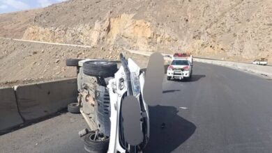 واژگونی پژوپارس در اتوبان قم با 6 مصدوم
